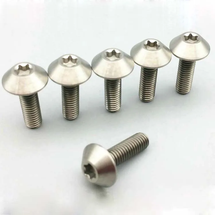 factory price m6x17x1.0mm Titanium truss head bolts titanium button head screw for motorcycle