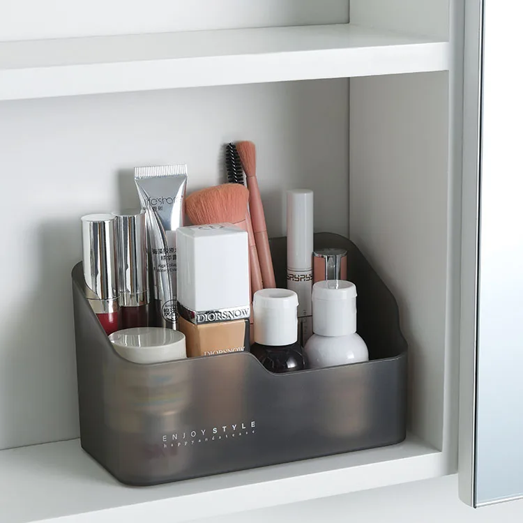 Custom Private Label Acrylic Storage Multifunctional Desktop Management Organizer Translucent Plastic Cosmetic Makeup box