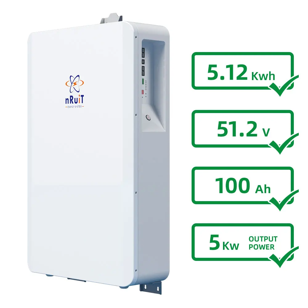 
nRuiT Powerpoeter 5kwh 9kwh 10kwh 12kwh / 24kwh Li Ion Battery Packforsolar cells 