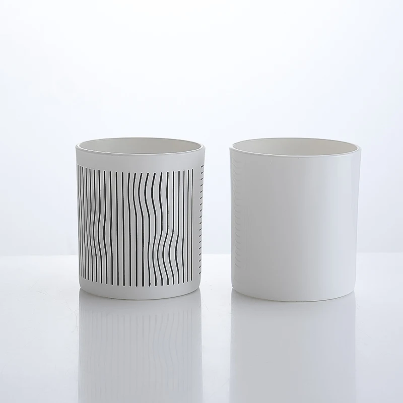 Оптовая продажа Лидер продаж пустые матовые белые черные стеклянные банки для свечей роскошная стеклянная банка с