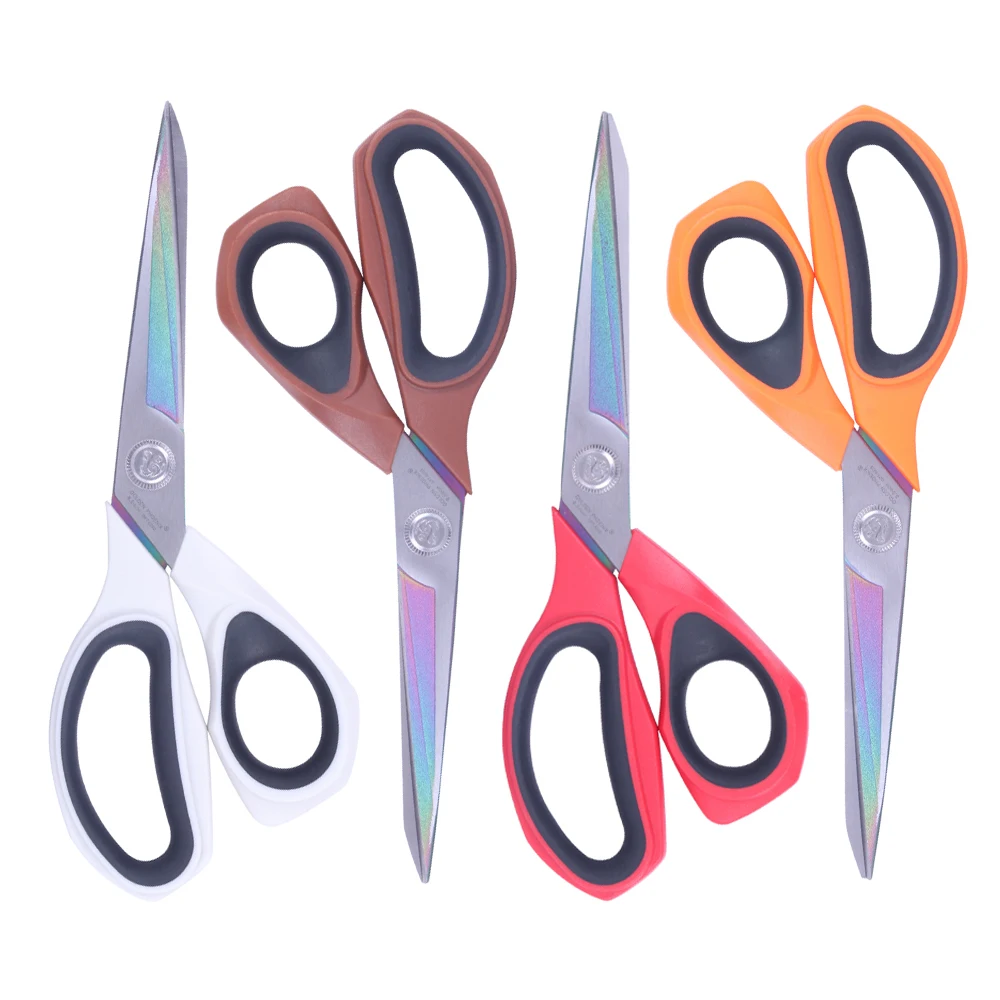 Amazon, лидер продаж, 10 дюймов, многофункциональные ножницы из нержавеющей стали с удобным захватом для шитья ткани и кожи, ножницы для портных