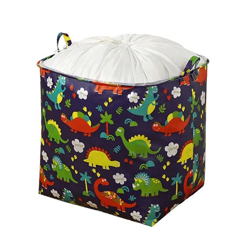 Drawstring Nursery Storage Basket Kid Baby Storage Organizer for Clothes Storage Container Large Cotton Rope Laundry Hamper Bins