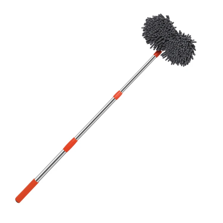 360 Degree Rotation Chenille Broom Car Wash Brush Long Handle Car Cleaning Mop