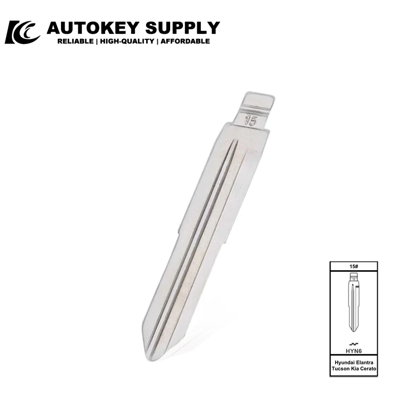KEYDIY Replacement Metal Blank Uncut Key Blade Type NO.15 KD Remote Car HYN11 Key Blade For Hyundai Elantra Tucson Kia Cerato
