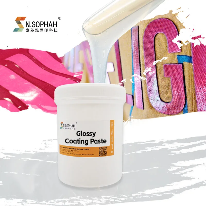 High Fastness Smooth Surface Printing Coating Screen Printing Glossy Coating Paste