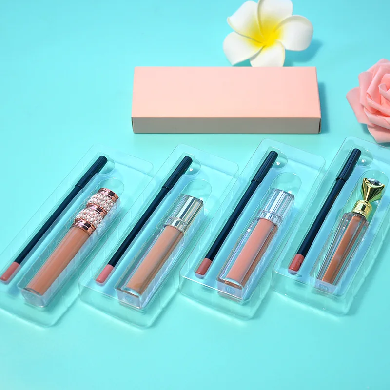 Beauty Lip Gloss Lip Liner Combo 20 Count Set Non-stick Cup Matte Lip Gloss Set