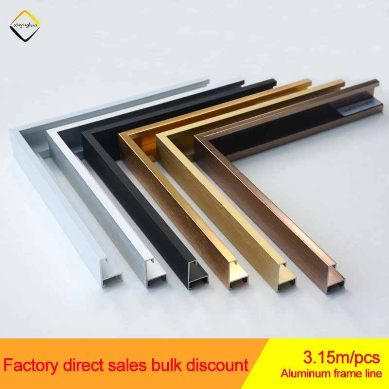 Factory Outlet Wholesale Modern Fashion Custom Size Metal Frame Molding Mini Aluminum Picture Frame Moulding for Canvas Painting