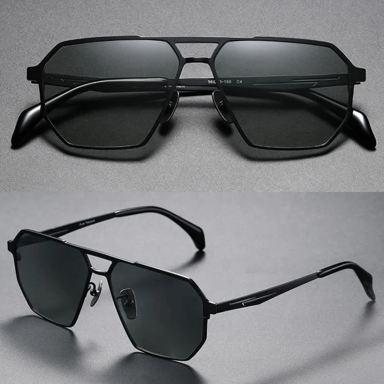 Fashion Luxury Novelty HD Polarized Sunglasses For Men Polarized UV Protection Ultralight Titanium Sunglasses Sun glasses Shades