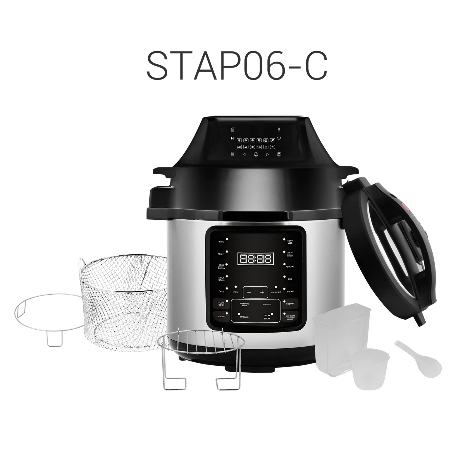 Storman 6L Multipurpose Fast Cooking Electric Digital Pressure Cookers and Air Fryer Oven All in One