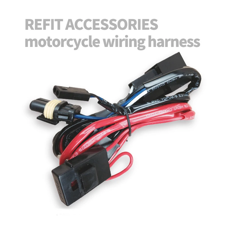 IPHCAR High Quality Motorcycle Wire Harness Autobike Wiring Harness High Low Beam Relay