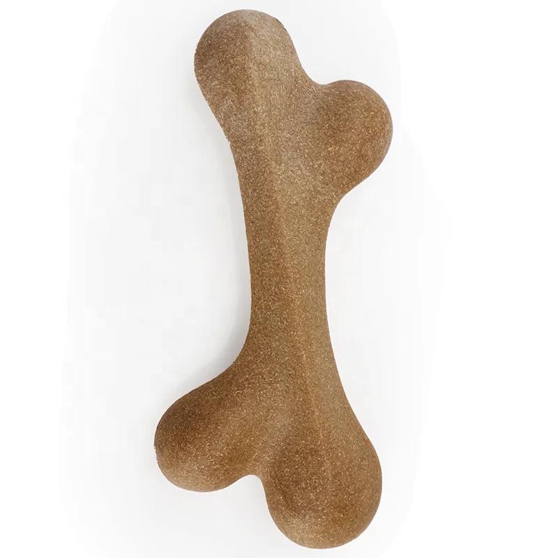 
Wholesale Strong Safety Durable Interactive TPR Nylon Cleaning Beef Flavor Dog bone Toy dog toothbrush toy Pet Suppliers 