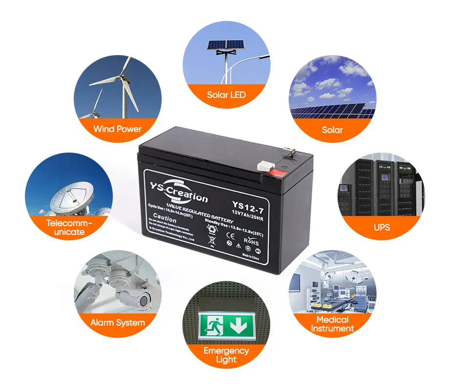 12V7Ah батарея 12 вольт свинцово-кислотные батареи герметичные аккумуляторные глубокого цикла