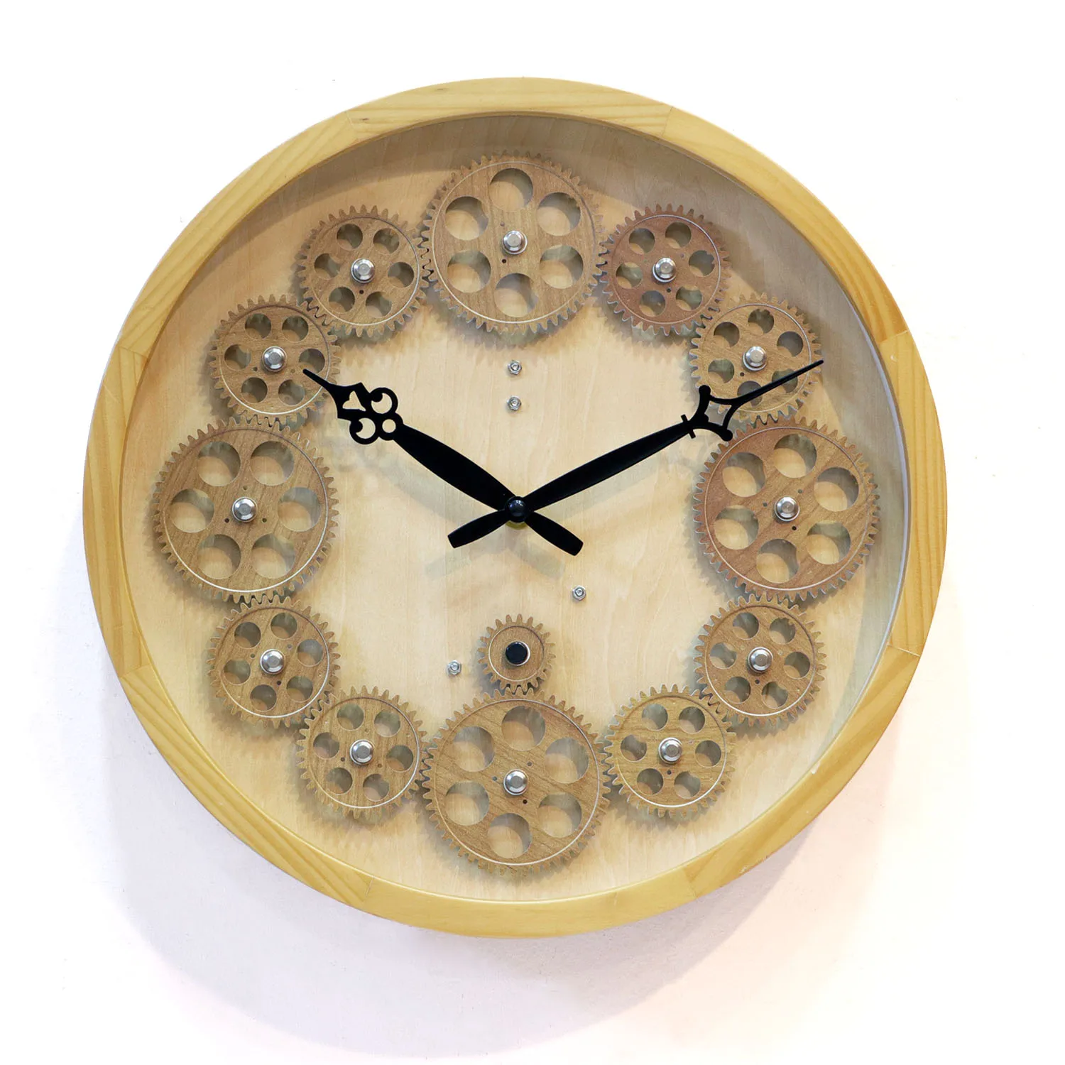 Factory Hot Sale 2021 Metal Moving Gear Wall Cog Clock