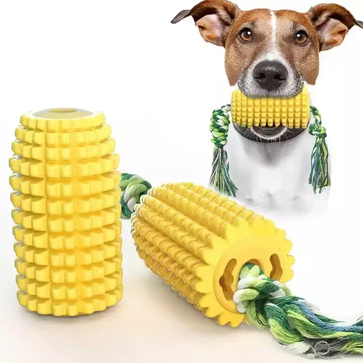 Popular selling Pet Chew Toy Interactive Dog Toy Corn Toothbrush Stick Cob Dog Teeth Cleaning toy