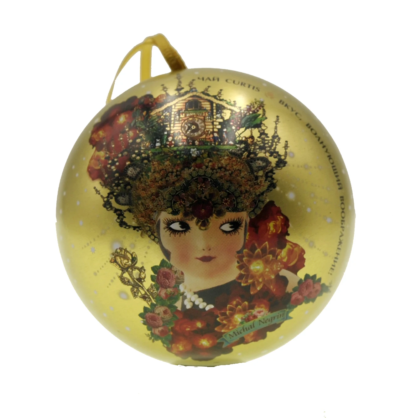 Christmas tin box  9CM Tin Bauble  metal Packing Candy Chocolate gift box Tin ball package