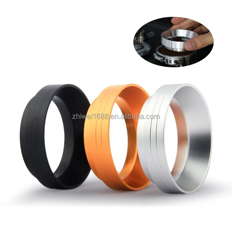 Hot Selling Coffee Powder Dosing Ring Aluminum coffee dosing ring silver color espresso dosing funnel with Magnetic