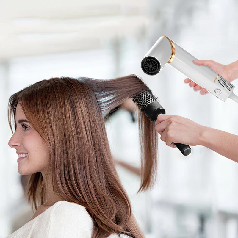 Factory  Brushless Ntc Induction Negative Ions Automatic Hair Curl Straightener One Step Hot Air Styler Professional Hair Dryer