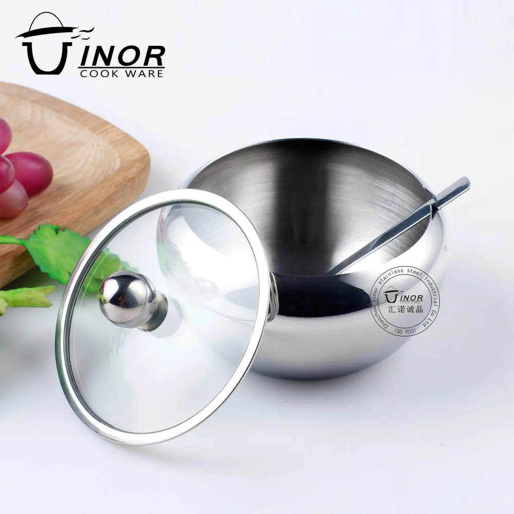 seasoning container salt and pepper set from stainless steel