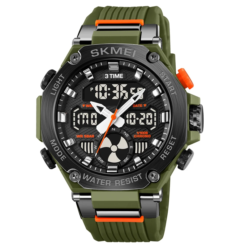 2223 Skmei Watch Factory Dual Time Digital Watches for Men Sport Army Hour