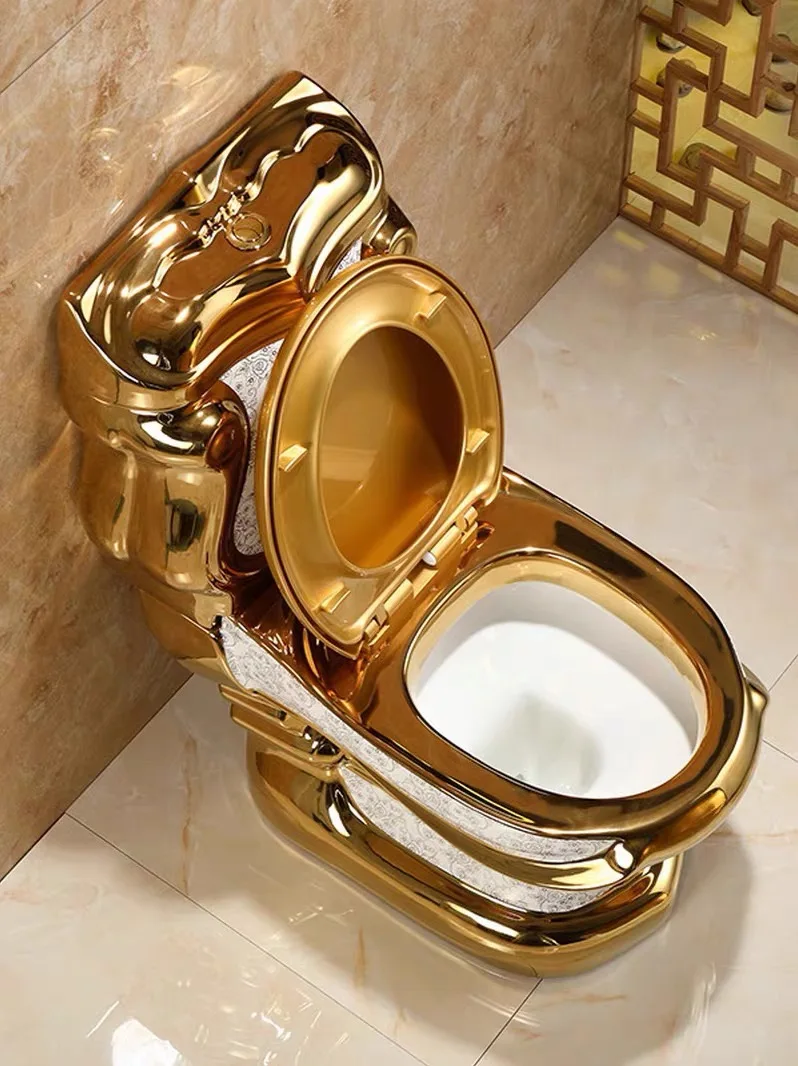 KD-21GPA Grace Sanitary Ware Ceramic WC Toilet Floor Standing Toilet Luxury Hotel Bathroom Golden Design Two Piece Water Closet
