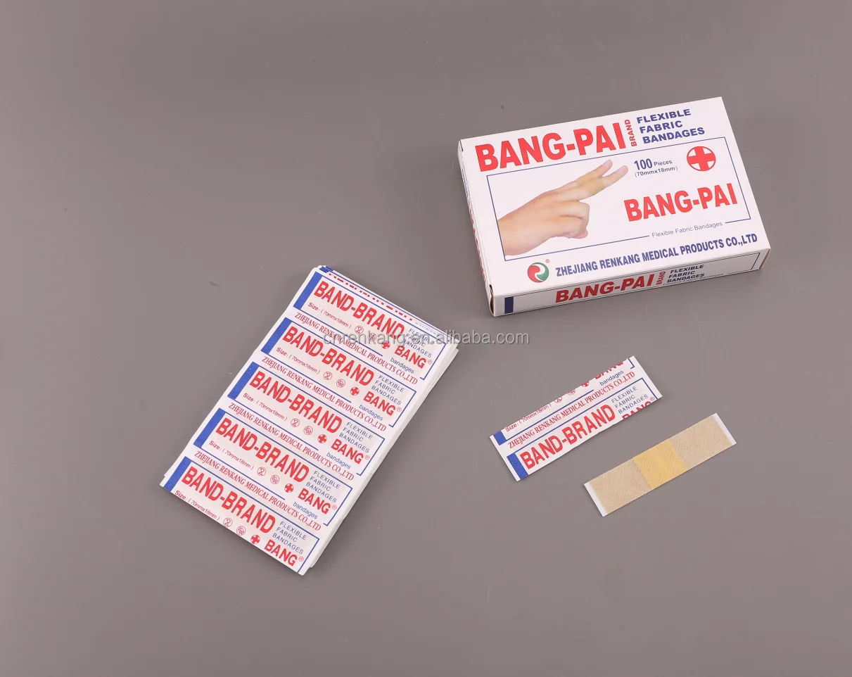 Economical Bandage Flat box Adhesive bandage Nonwoven band-aid Customized First Aid Bandaid