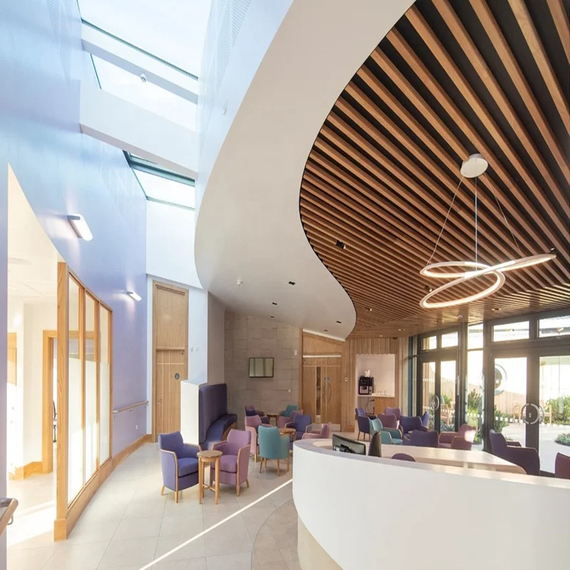 Aluminum art wave ceiling False Suspended Ceiling Decoration Aluminum Metal U Baffle Linear Ceiling