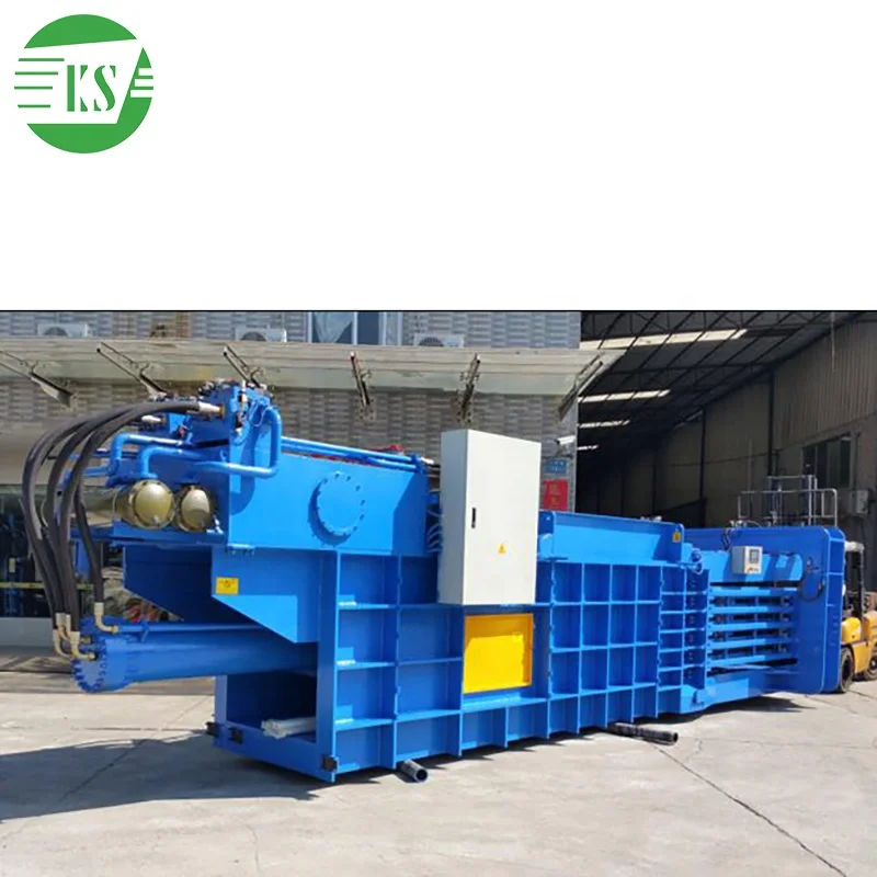 Horizontal automatic recycling cardboard waste paper scrap bale making machine