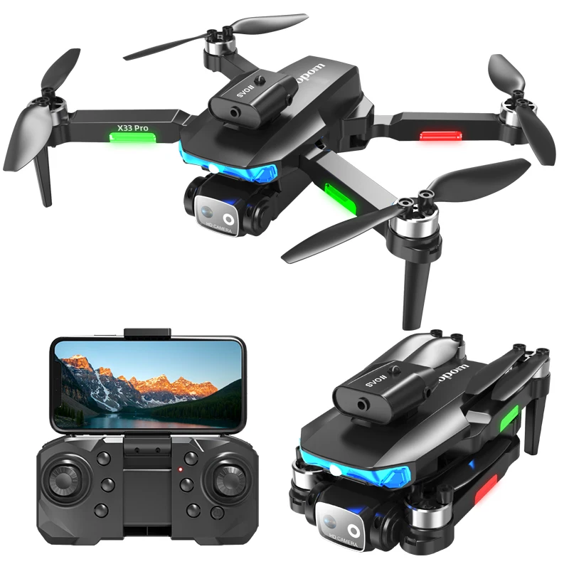 S173 Pro 360 полное устранение препятствий с двойной камерой Esc 2 4G Wifi Fpv оптический поток зависание складной Квадрокоптер