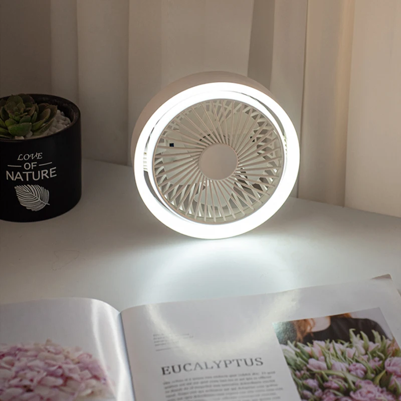 Rechargeable USB Desk desktop Foldable Outdoor Table Fan With LED Light rechargeable portable fan small fan mini