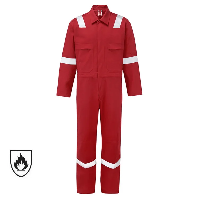 Wholesale Workwear Flame Retardant Clothing Flight Suit FR Fire Retardant Safety Frc Nomex Pilot Coveralls with Reflector