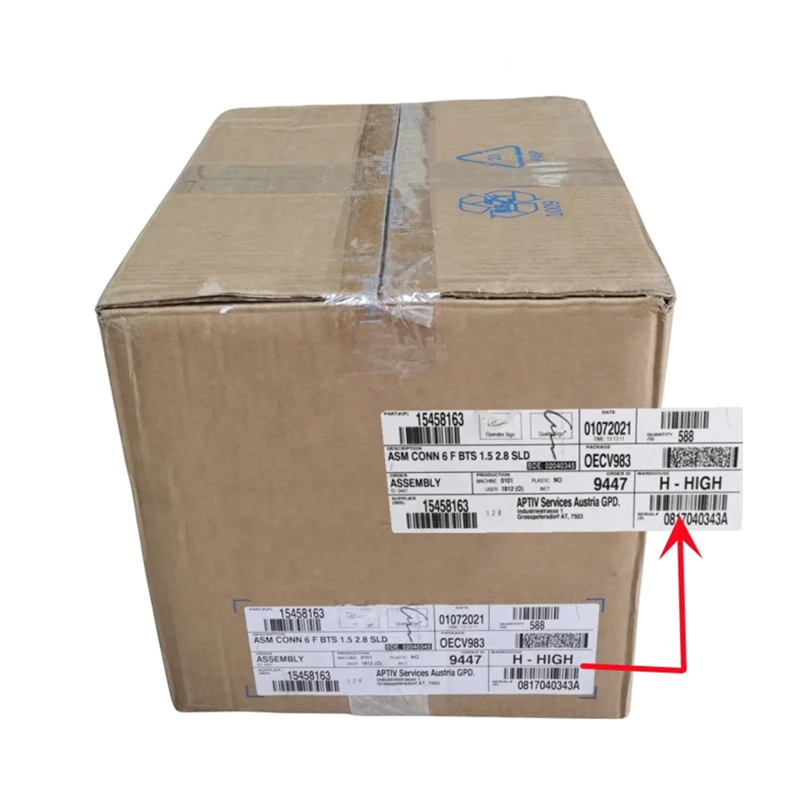 Original Delphi APTIV Housing 15458163 MCP Wire to Board 6 Way Black BTS Female Black Connector