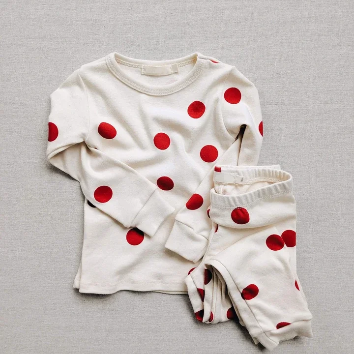 Organic Cotton 2pcs Soft Breathable Pajamas Set Wholesale Custom Kids Sleep Wear Children Pajamas