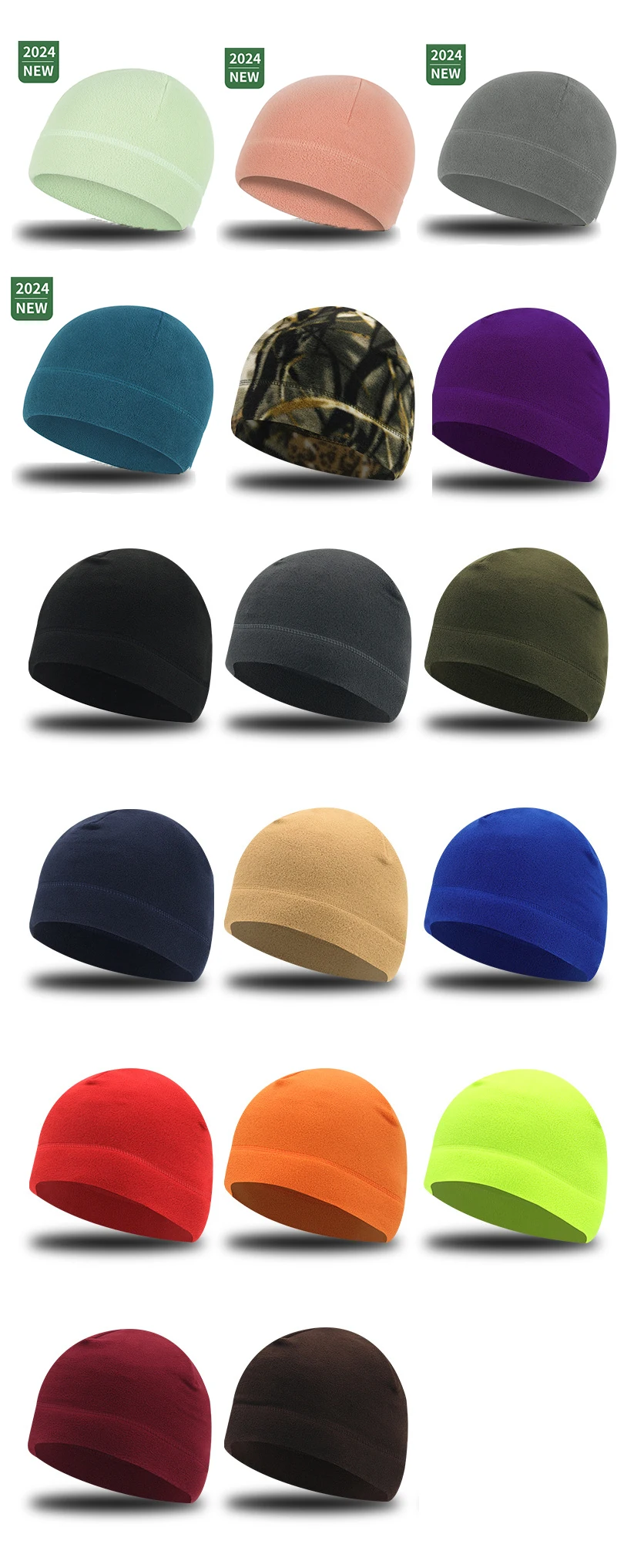 Winter Outdoor Sports Helmet Lining Windproof Warm Polyester Polar Fleece Skull Cap Wahtch Hat Beanie Cap Custom For Running