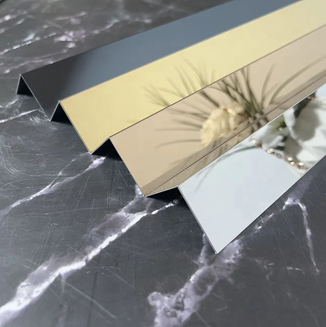 Decorative Stainless Steel Tile Trim Edge Strip Corner Profile L Shaped Tile Trim Tile accessories