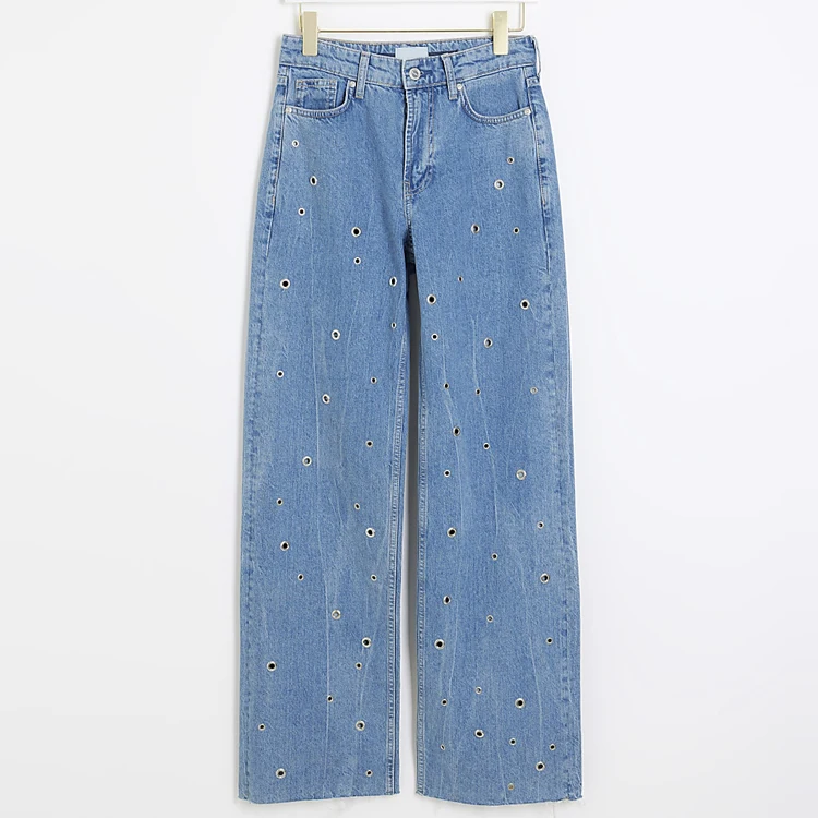 Женские джинсы с широкими штанинами