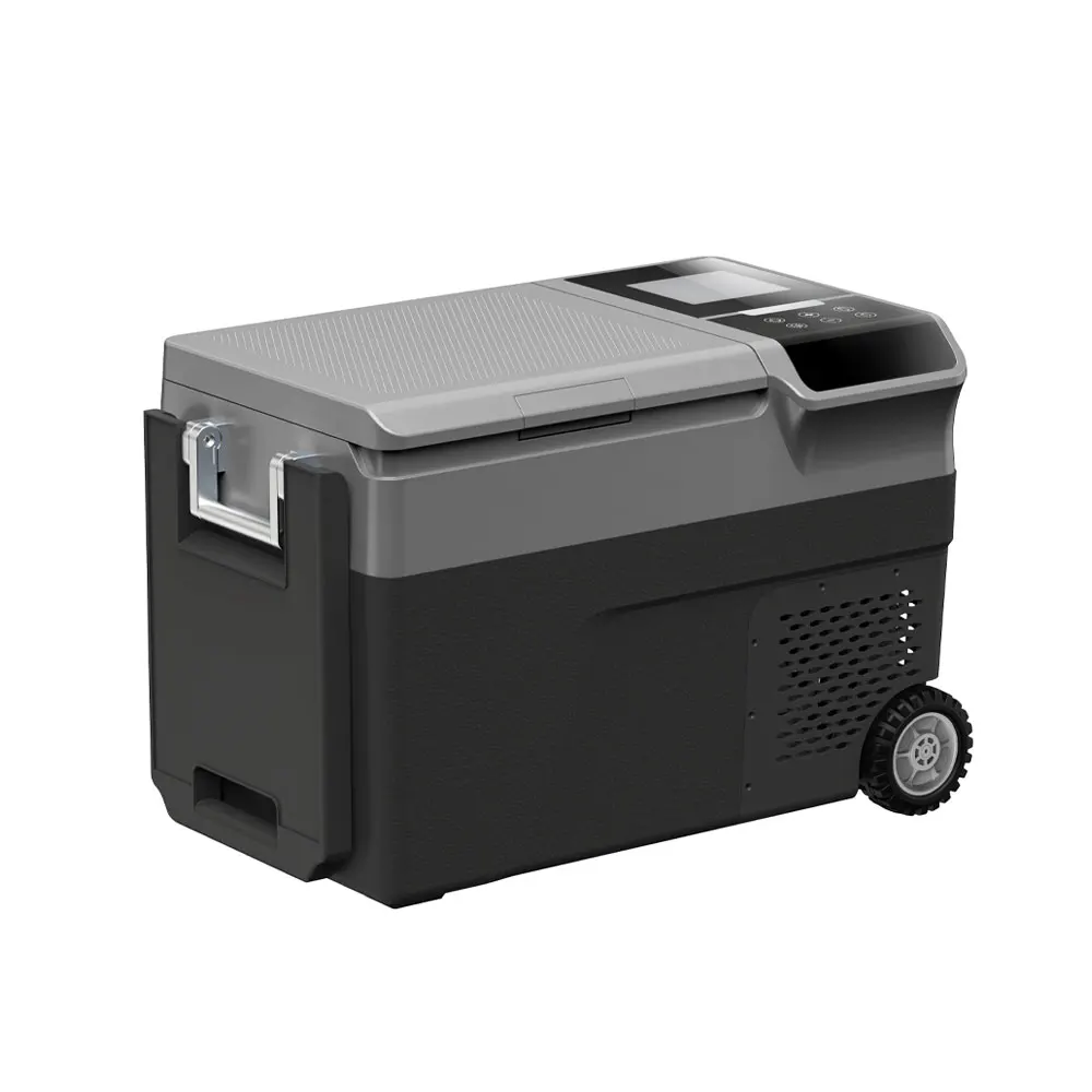 Dual-Use Portable Ice Cube Maker for Car & Home Quick Refrirator with Case 12V/24V/220V Compressor Cooling