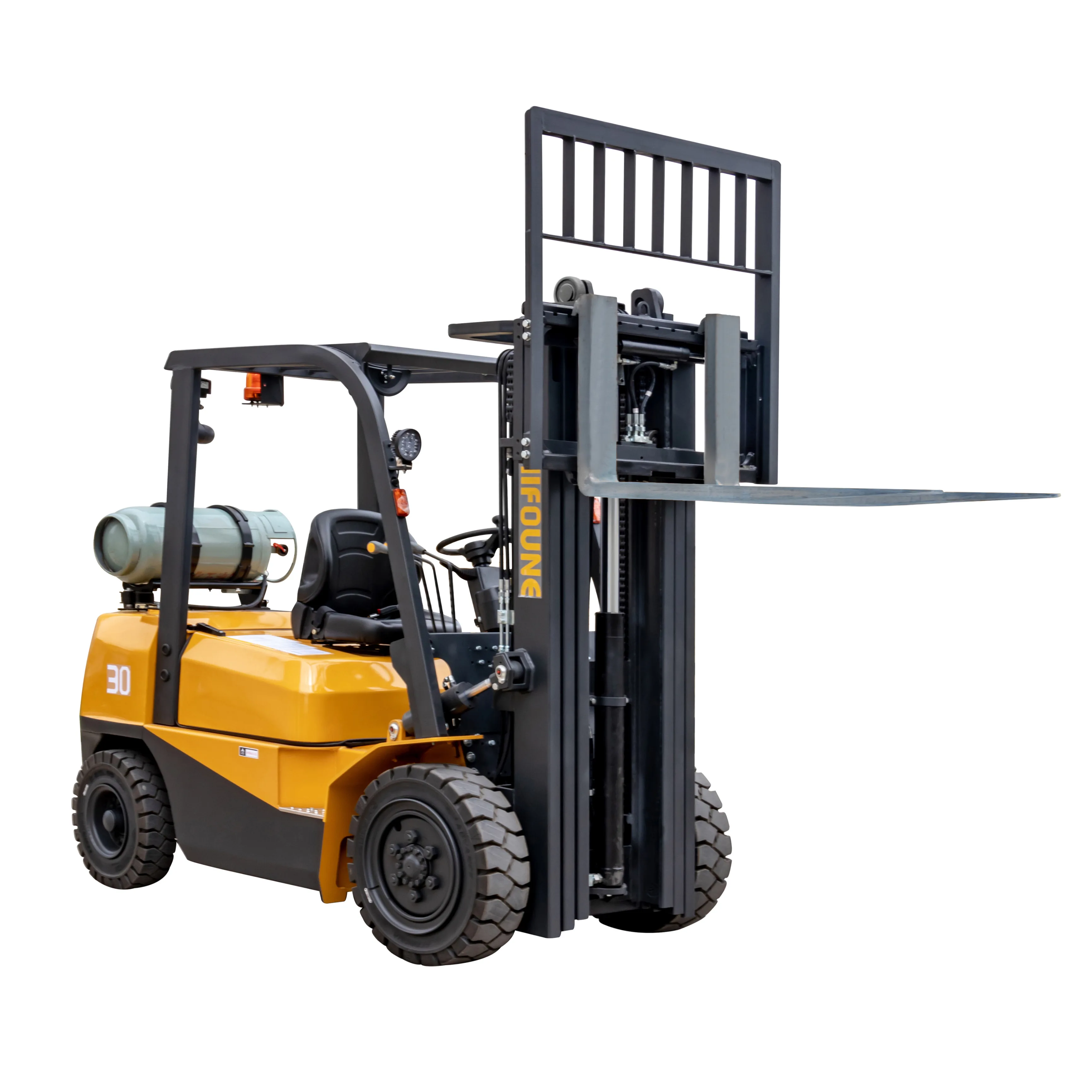 Electric Forklift 3 Ton NISSAN K25 engine power fork truck HIFOUNE brand 3500kg gasoline LPG power forklift