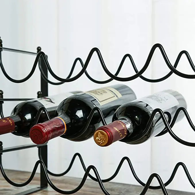 Simple style metal wine rack stackable wine bottle rack independent kitchen storage cabinet wine rack
