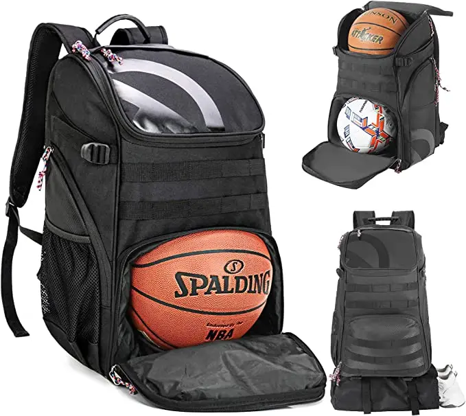 Basketball Backpack 35L Large with Ball Compartment Shoe Pocket Sports Equipment Basketball Bag