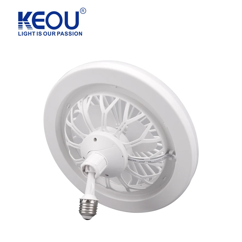 Keou Remote Control Adjustable Wind Speed And CCT 50W Bedroom Ceiling Fans With Lights