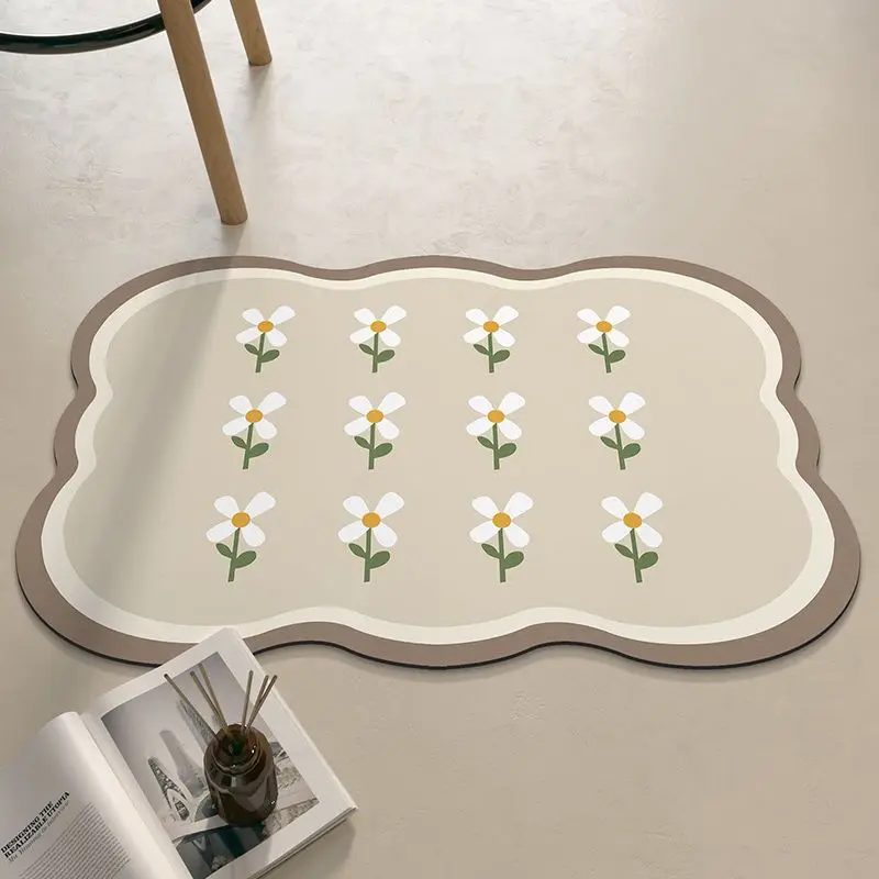 Wholesale Non- Slip Quick Dry Absorbent Diatomaceous Earth Stone Diatomite Bath Mat