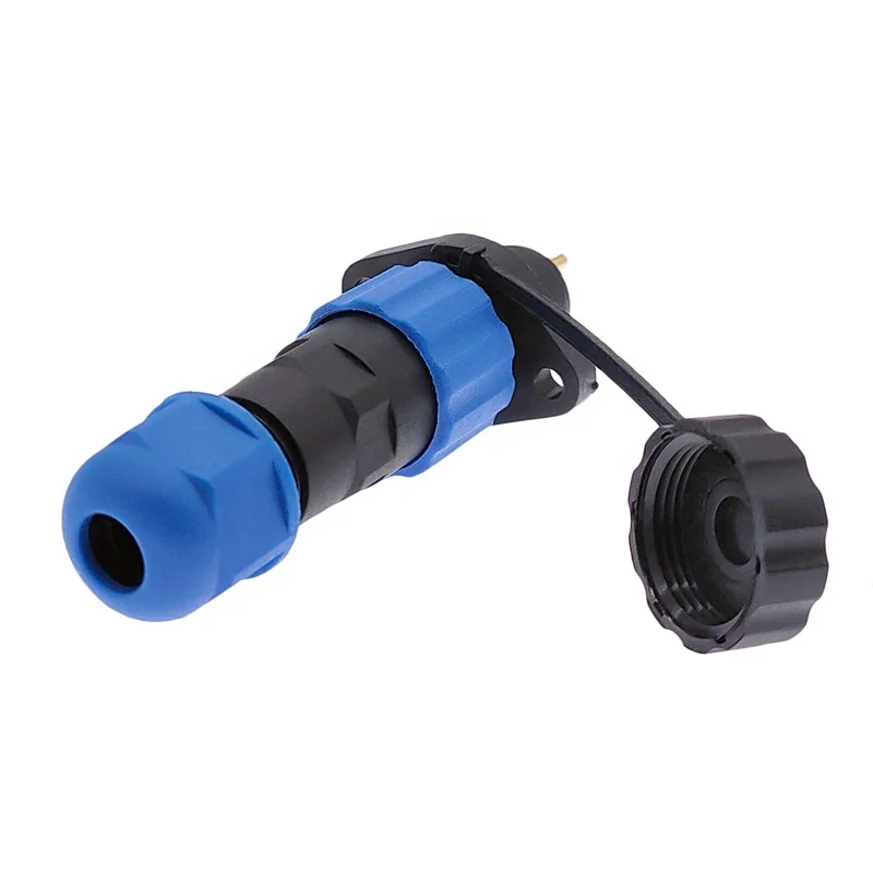 IP68 waterproof connector 1pin-7pin SP13 male&female aviation plug socket panel mount wire cable connector