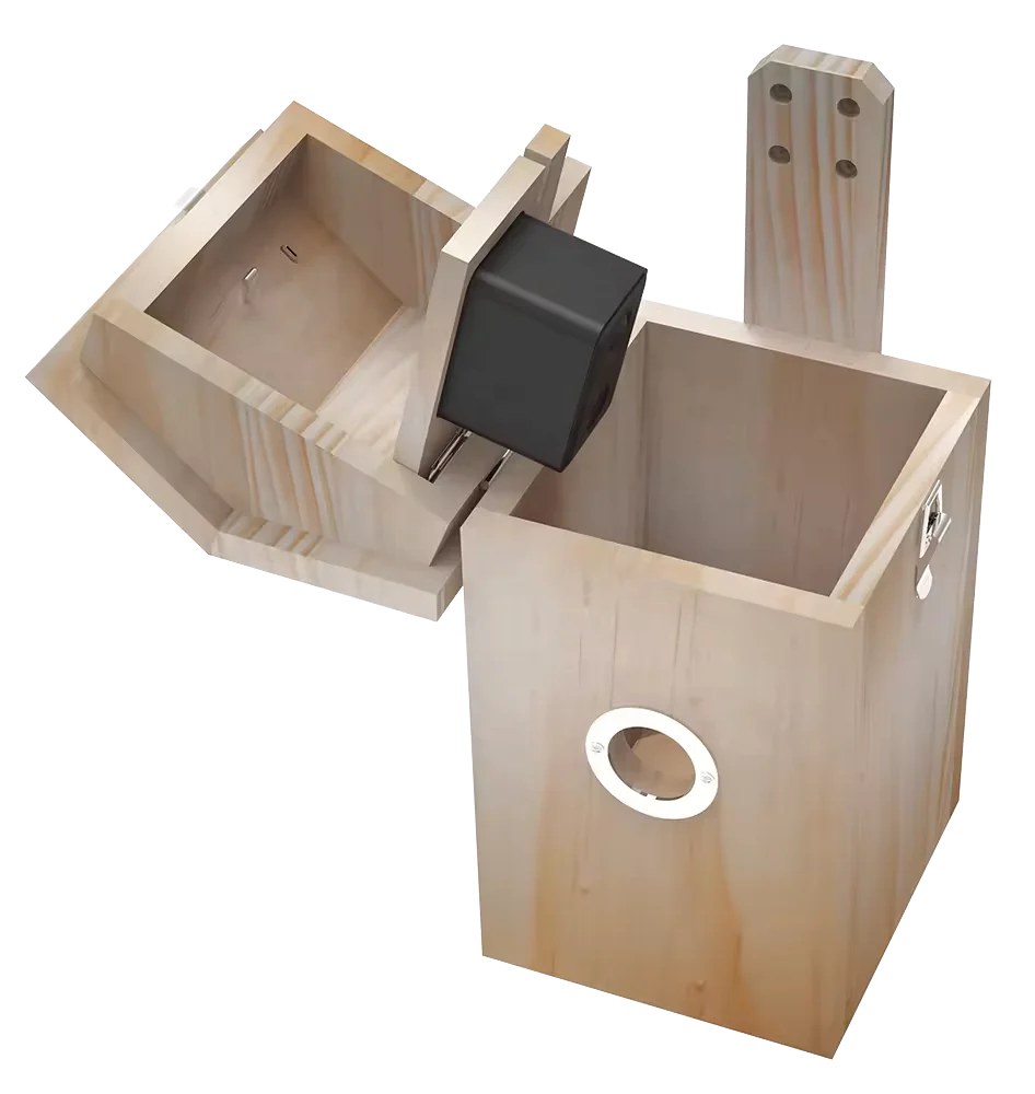 Wood Bird Nest Smart AI bird camera  with solar panel waterproof garden bird house gift for family