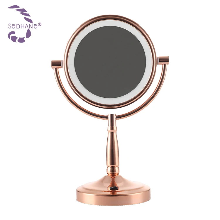 New Bedroom Wholesale 8 Inches Vanity Rose Gold Make Up Table Mirror For Home Hotel