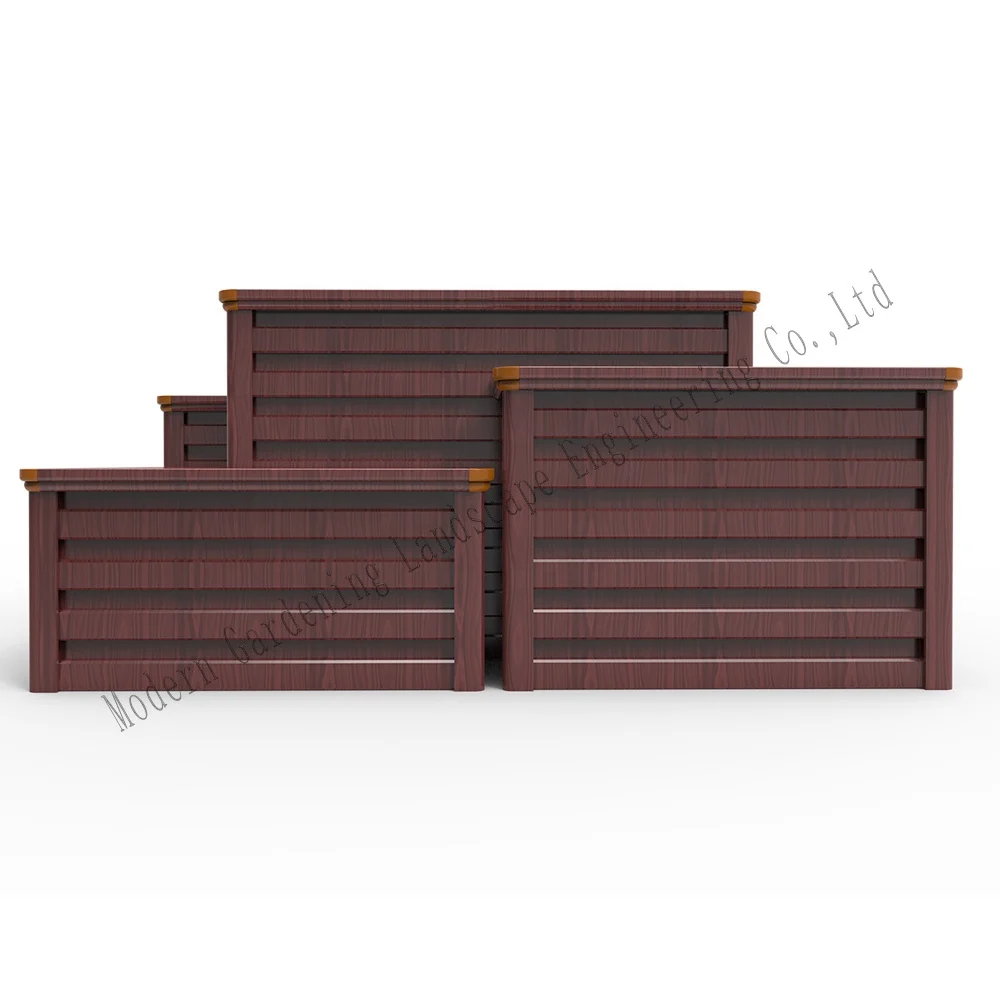 Horticultural landscape plant aluminum alloy street flower box liner plant box