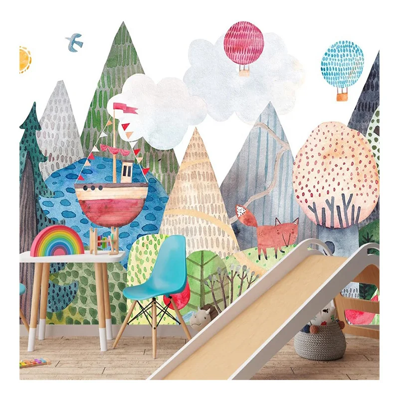 Girl boy Wallpaper Home kid room Decoration Backdrop Wallpaper Self Adhesive Wallpaper for child room