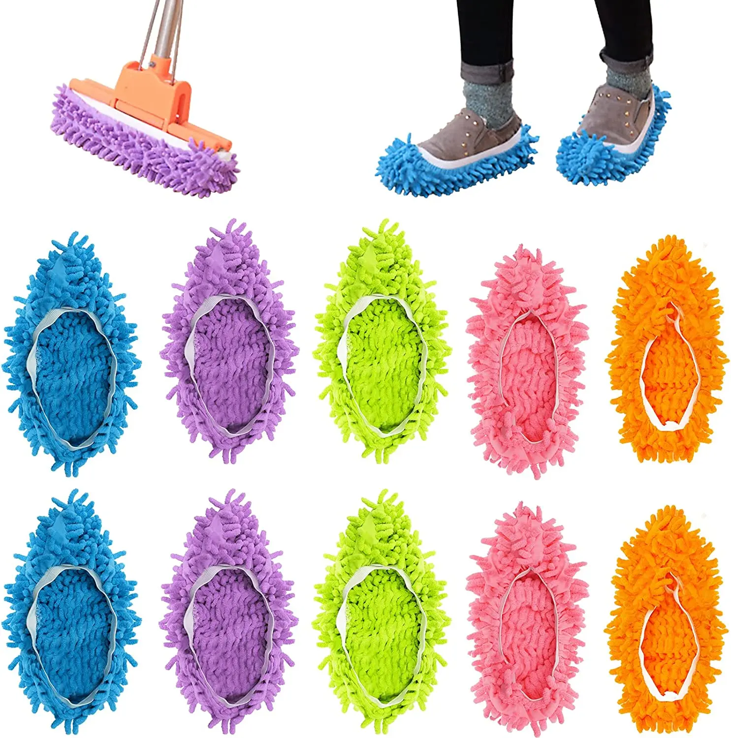 Factory Supply microfiber chenille  mop slipper shoes