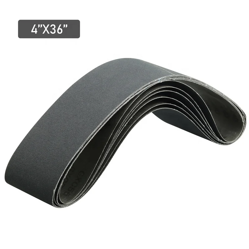 12 Pcs ODM 600 Grit Silicon Carbide 4X36 Inch 120-1000 Grit Sanding Belts For Belt Sanders