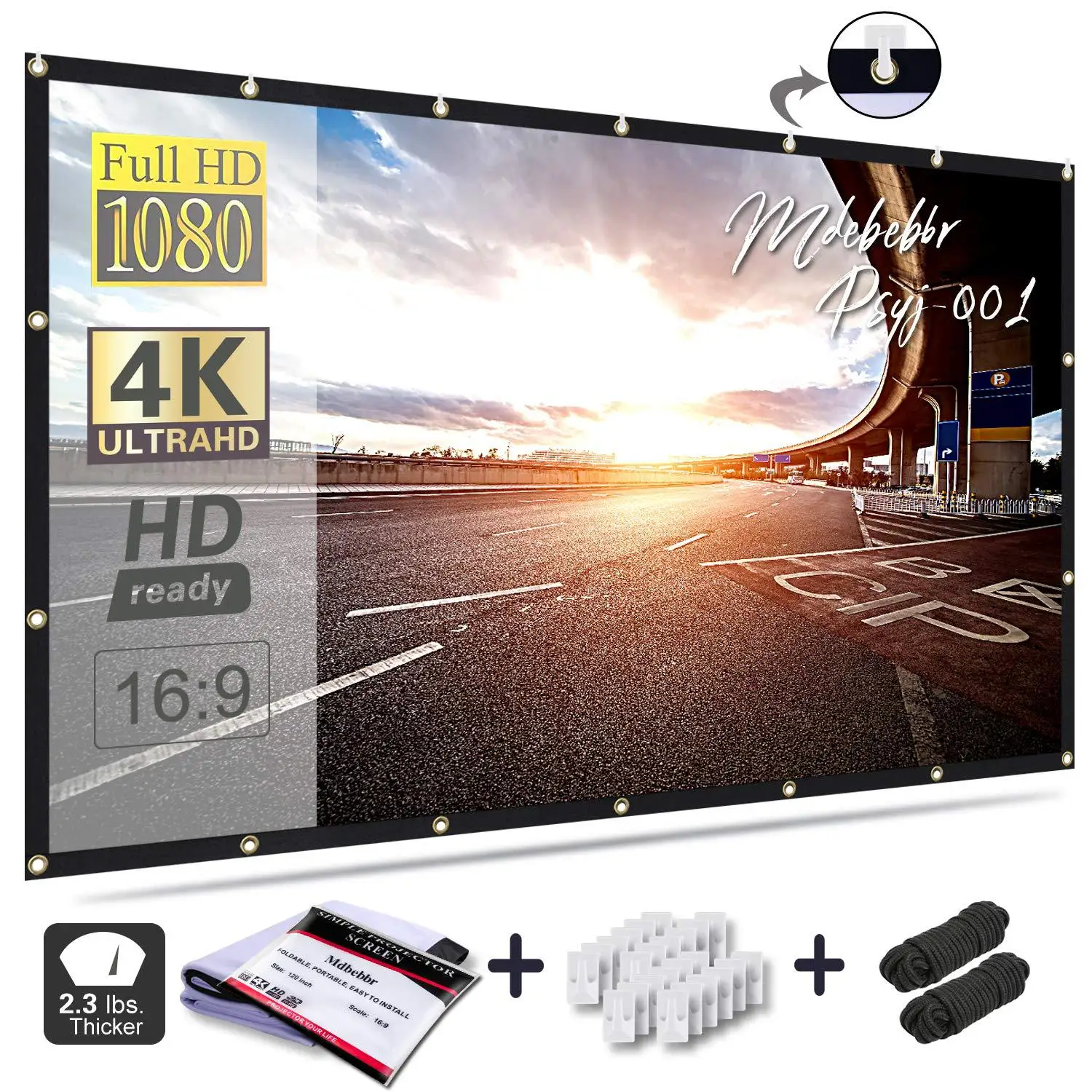 Толстый экран проектора UST ALR PET Crystal 72/84/100/120/136/150 дюймов для