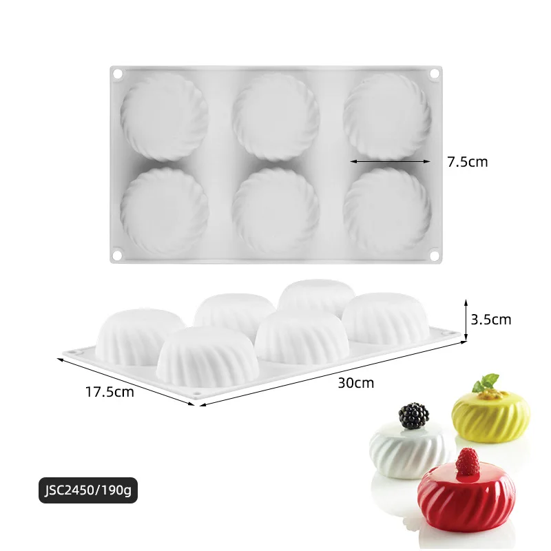 French Dessert Diamond Heart Cake Molds Different Designs 3D Silicone White Mousse Cake Mold Fudge Chocolate DIY Baking Molds